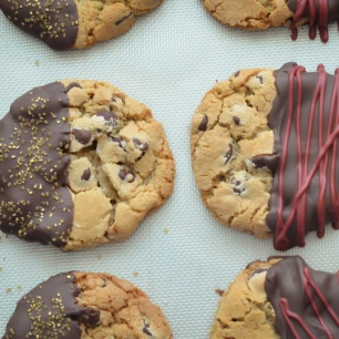 Grown Up Chocolate Chip Dipped Cookie